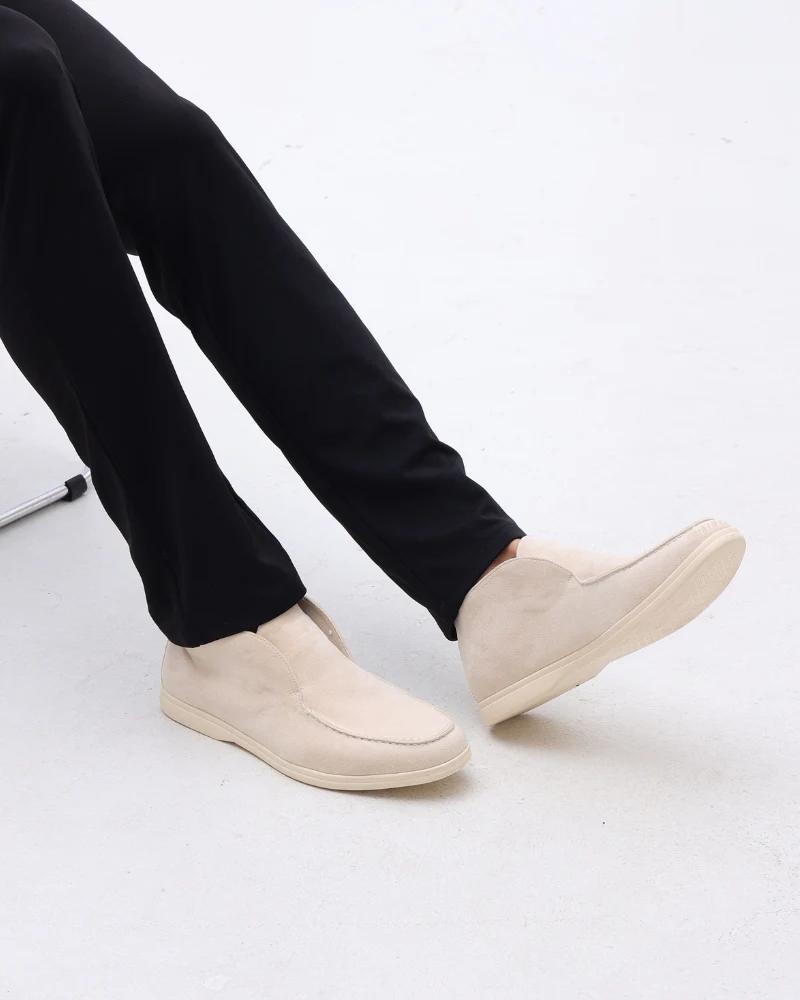 Classic Old Money High Suede Loafers