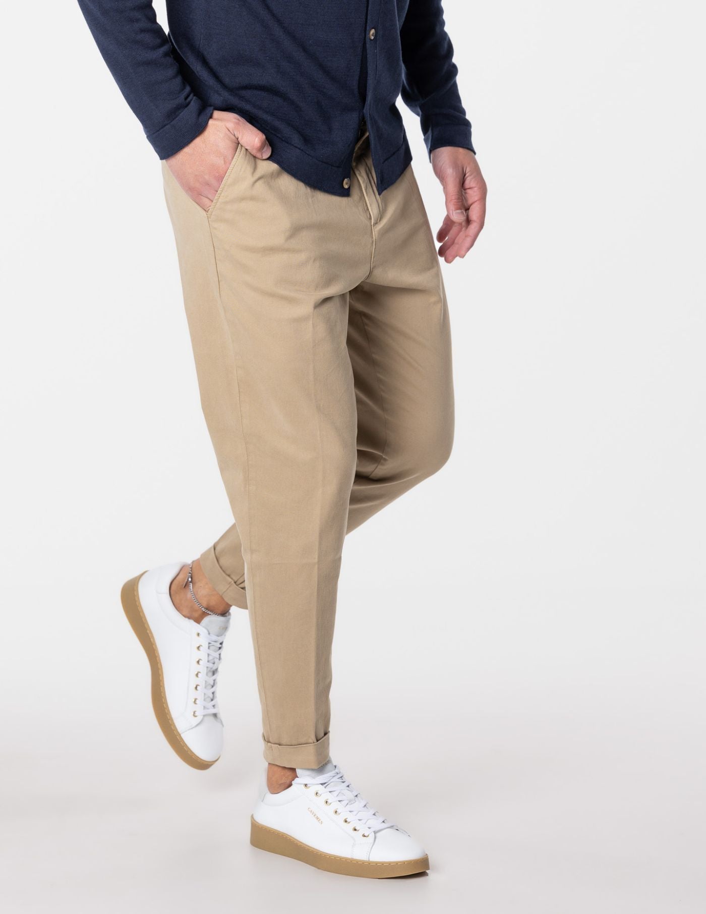 Old Money Cropped Camel Chino Pants