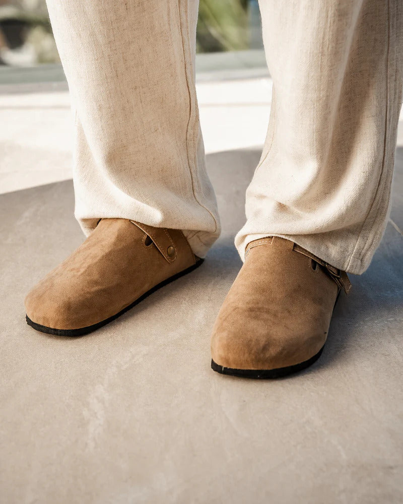Classic Old Money Suede Clogs