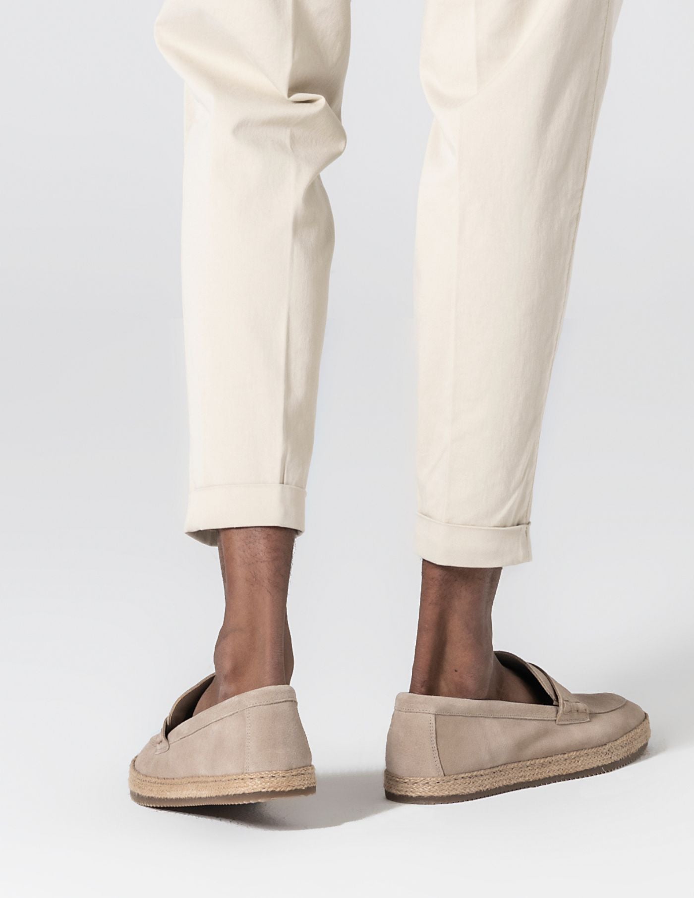 Old Money Suede Raffia Loafers