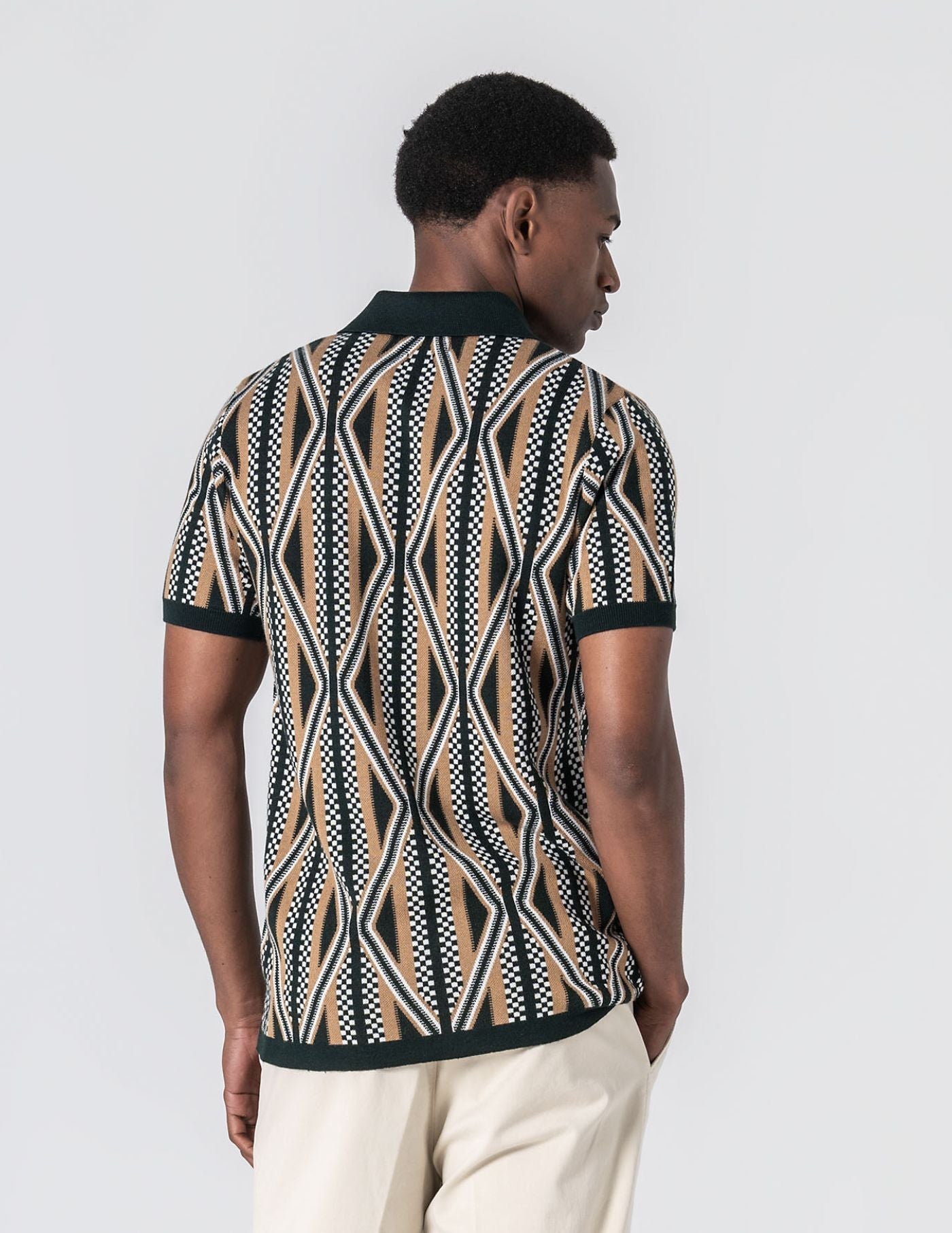 Old Money Jacquard Shirt-Collar Slim Fit Polo