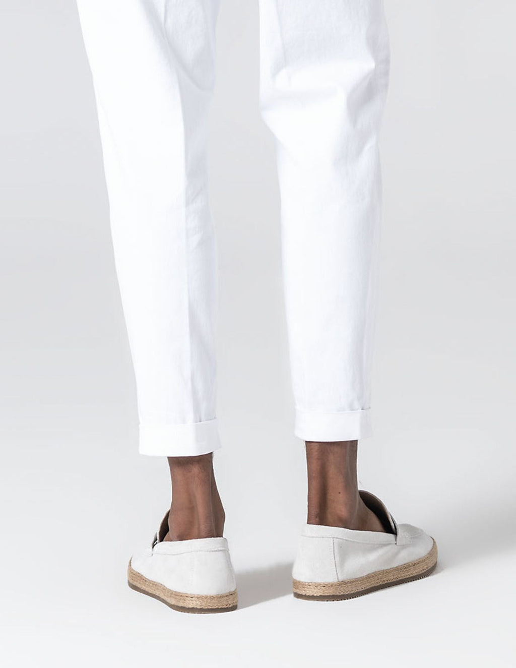 Old Money Ice Raffia Suede Loafers