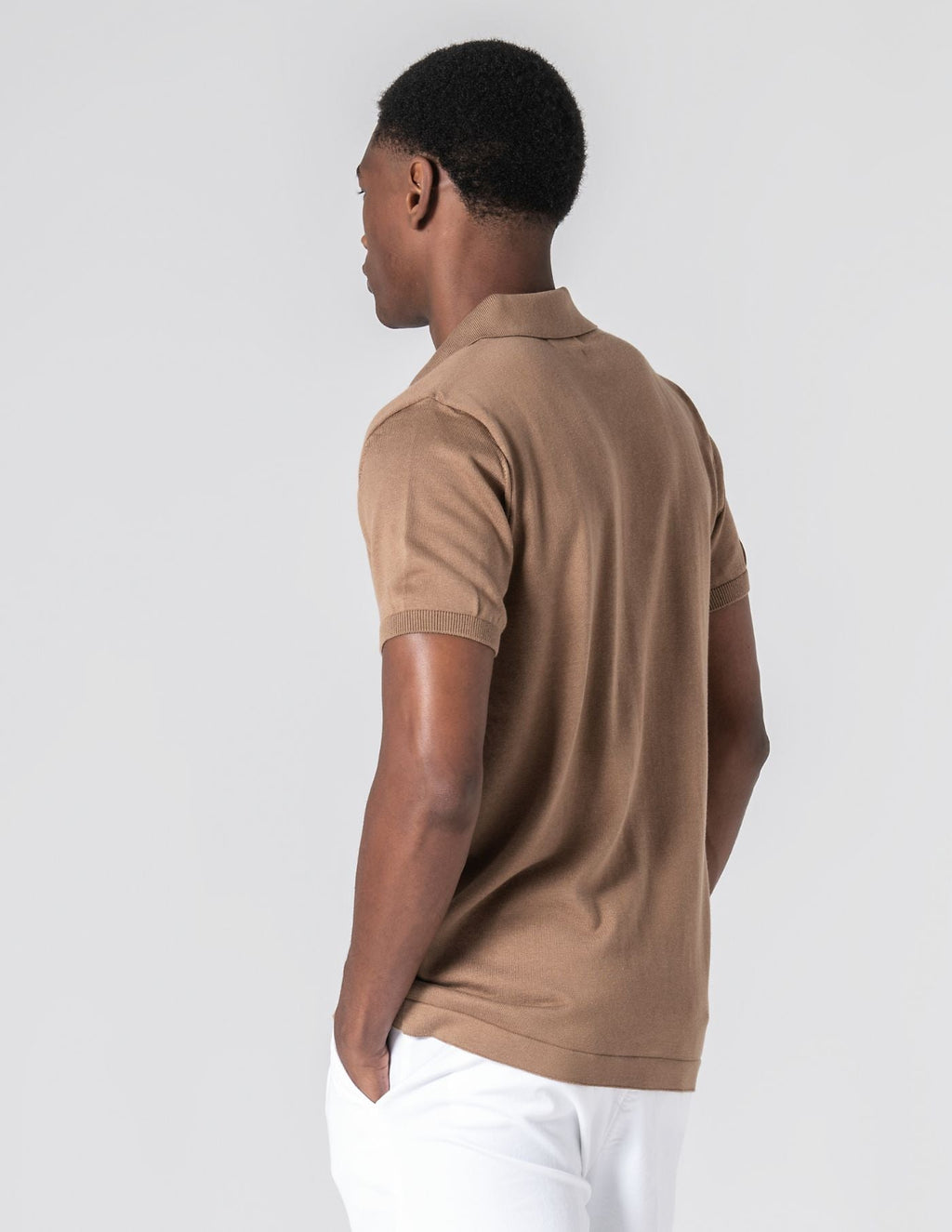 Old Money Polo Chestnut Brown Slim Fit Essential