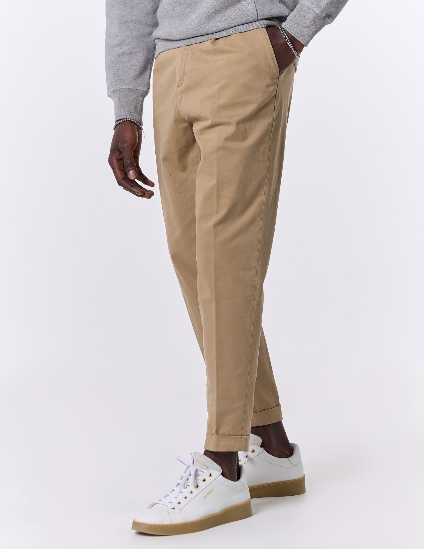 Old Money Cropped Camel Chino Pants