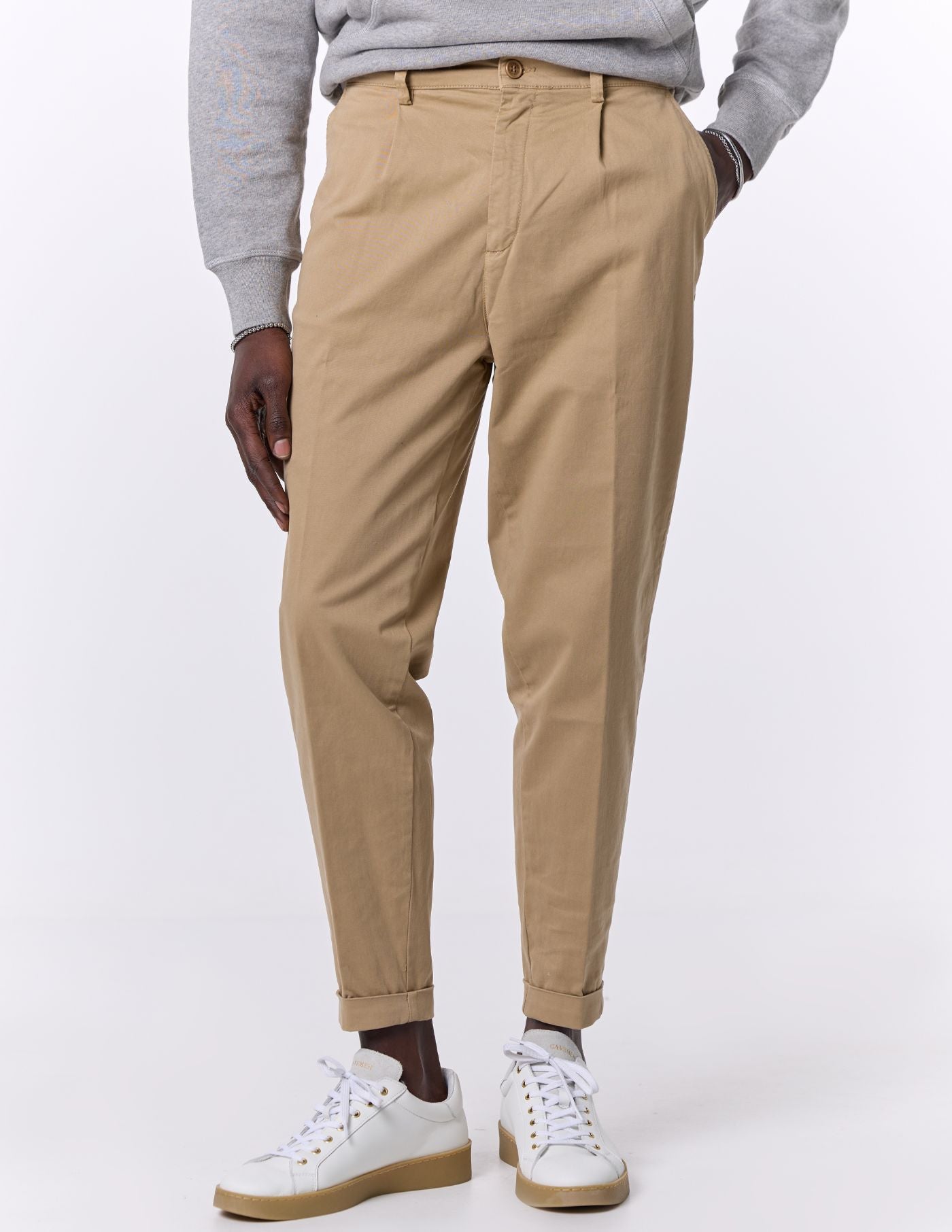 Old Money Cropped Camel Chino Pants