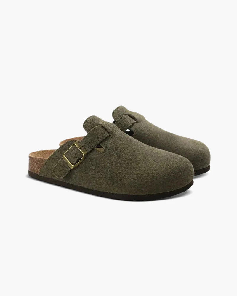 Classic Old Money Suede Clogs