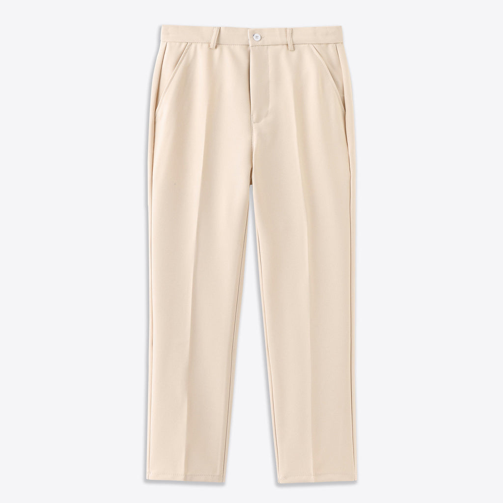 Upper Echelon Set – Old Money Style Outfit for Men with Wool T-Shirt, Nude Pantalon, Suede Chelsea Boots & Wool Vest