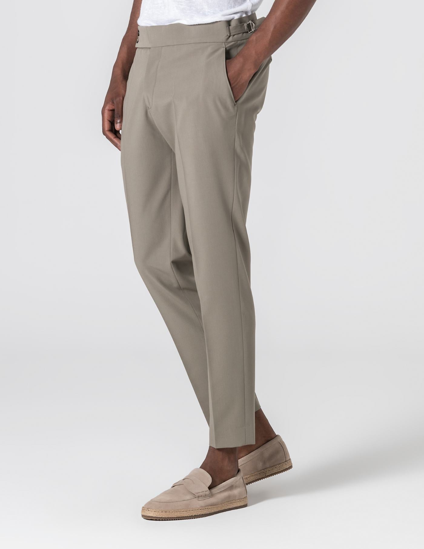 Pastel Green High-Waisted Tailored Pants