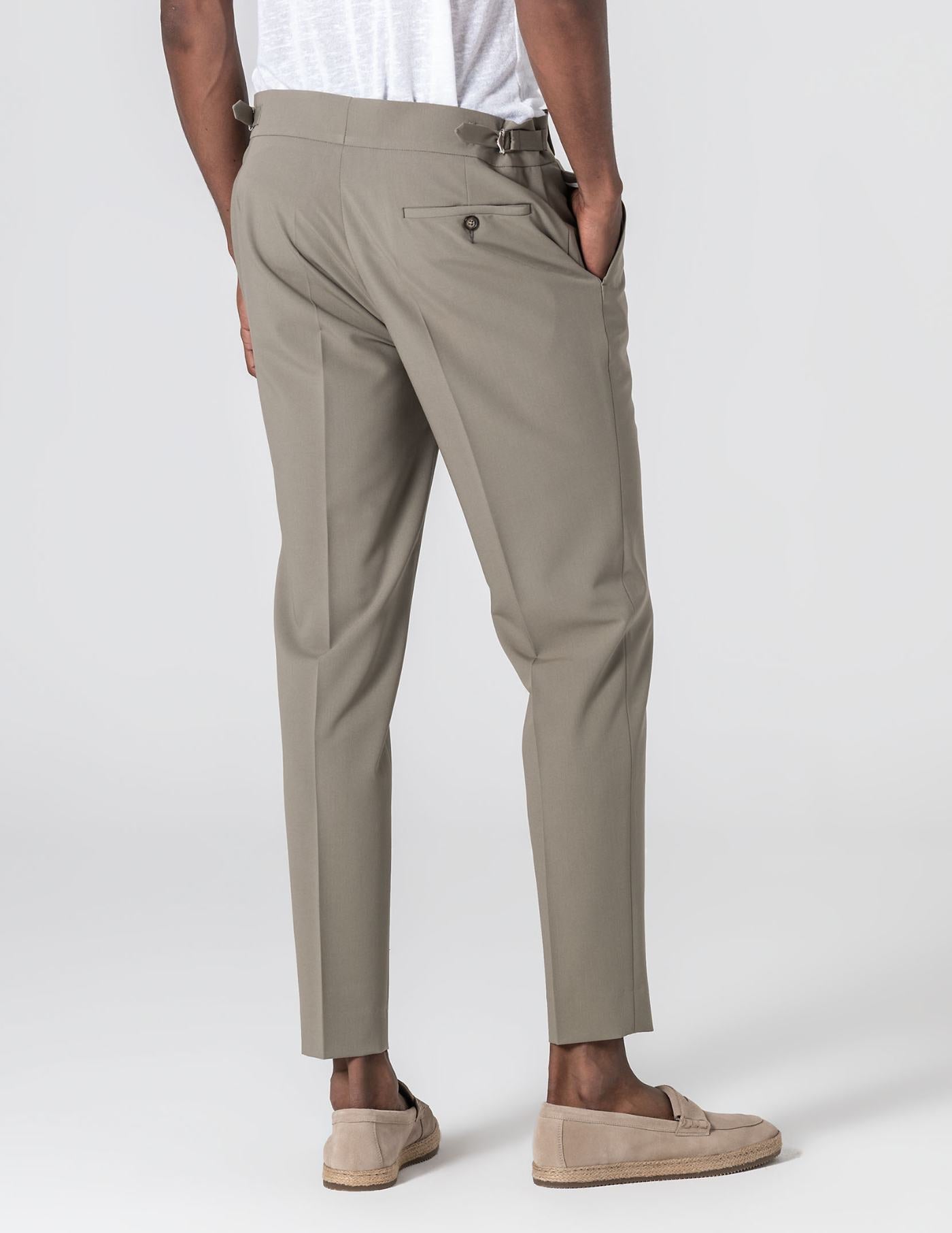 Pastel Green High-Waisted Tailored Pants